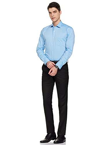 Image of Park Avenue Men's Pure Cotton Structure Pattern Slim Fit Semi Cutaway Collar Full Sleeve Formal Shirt