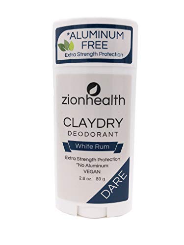 Zion Health Clay Dry Dare Deodorant Stick 2.8 oz White Rum