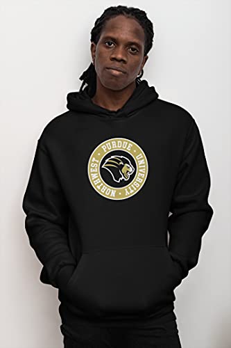 CreateMyTee | Purdue Northwest Circle Two Color Hooded Sweatshirt |3