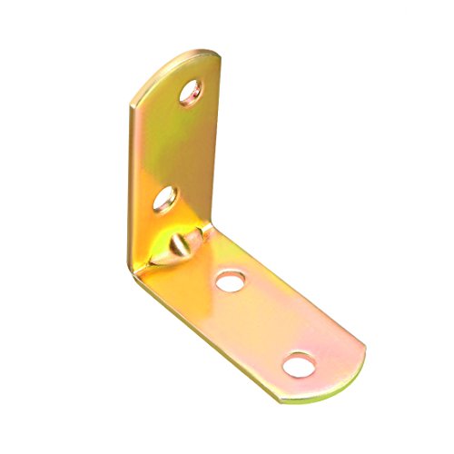 Sourcingmap Stainless Steel Shelves Corner Brace 40mmx40mmx18mm, Metal Joint Round End L Shape Right Angle Corner Fastener Joints Support Bracket, Pack of 10