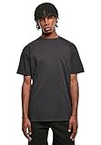 Urban Classics Herren Heavy Oversized Tee – Weites T-Shirt im Oversize Fit aus Baumwolle, schweres Jersey Shirt für Streetwear, Freizeit & entspannte Outfits,Schwarz,4XL Große Größen
