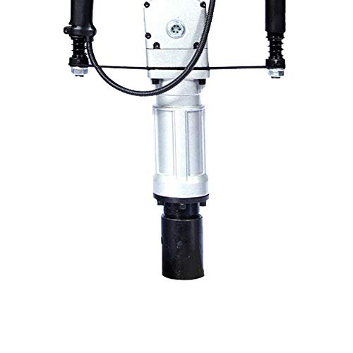 T Post Farm Fence Gasoline Pile Driver, Gas Powered T Post Driver 2-Stroke 52Cc 2.3Hp Single Cylinder Pile Gasoline Engine Push Fence Farm Tool With 2 Post Driving Head #TOP6