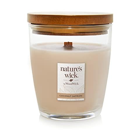 Nature's Wick Coconut Saffron Scented Candle, 10 ounces Cover
