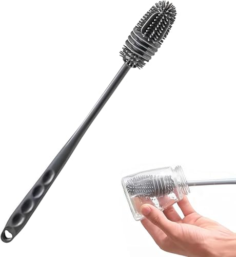 FlaschenbüRste Lang,Flaschenreiniger BüRste,FlaschenbüRsten Silikon,Bottle Brush,SpüLbüRste Glasflasche Silikon KüChe FlaschenbüRste Schmaler Hals