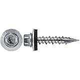 Stainless Steel Metal Roofing Screws (250) 9 x 1 No Paint hex Head Sheet Metal Roofing Screw. Self-Piercing (SP) tip Metal to Wood siding Screws EPDM Washer