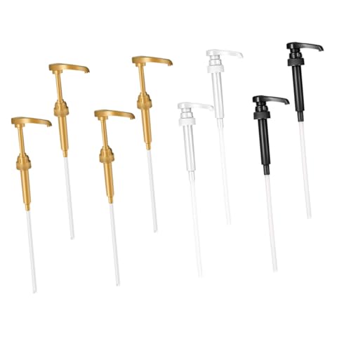 MOLUCKFU 8pcs Syrup Pump Dispenser for Bottles Plastic Construction Universal Fit
