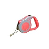 3m 5m Hundeleinen-Nylonwelpen-Blei for kleine mittelgroße Hunde automatisch einziehbar(Red Gray,5m)