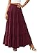 PRETTYGARDEN Boho Maxi Skirts for Women Trendy Summer 2026 Spring Long Flowy A Line Tiered Skirt Beach Vacation Clothes Dress (Burgundy,Large)