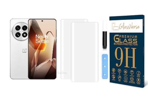 Image of GlassVerse Tempered Glass Screen Protector. Pack Of 2 | 3D Curved Edge | 9H Hardness | Full UV Glue with UV Light | Anti-Scratch | Case Friendly | HD Clear. (6.82 Inches)