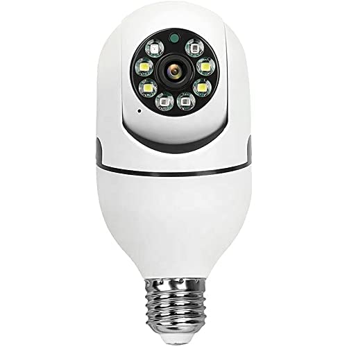 SIOVS 360 Degree Wireless Panoramic Bulb 360° IP Camera with Night Vision, Hidden Camera, 2-Way Audio and Micro 128GB SD Card Support