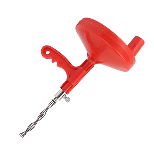Desatascador de tuberías flexible Yosoo para fregaderos de cocina, fabricado en acero al carbono, con amplia aplicación en bañeras y duchas (rojo) miniatura 6