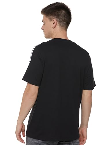 Image of adidas Men Cotton Striped Regular Fit T-Shirt