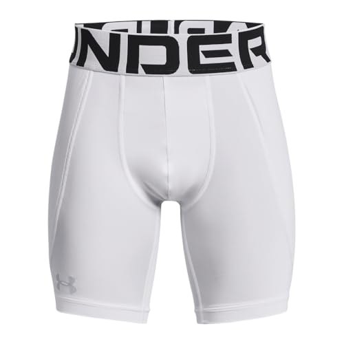 Under Armour Boys Utility Slider Shorts (100) White / / Mod Gray Youth Medium