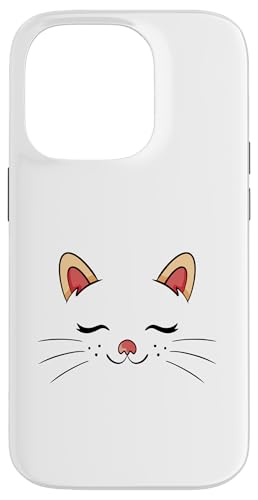 Cute Sleepy Cat Face Adorable Feline Kitty Lover �X�}�z�P�[�X iPhone 14 Pro �p