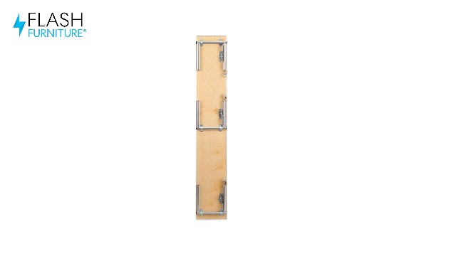 Flash Furniture Amara 72" x 12" x 12" Birchwood Bar Top Riser with Folding Silver Legs, Wooden Foldable and Portable Riser for Event and Bar Tables