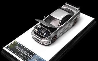 Amazon | TimeMicro 1/64 ニッサン GTR R34 Z-Tune 銀 | ミニカー