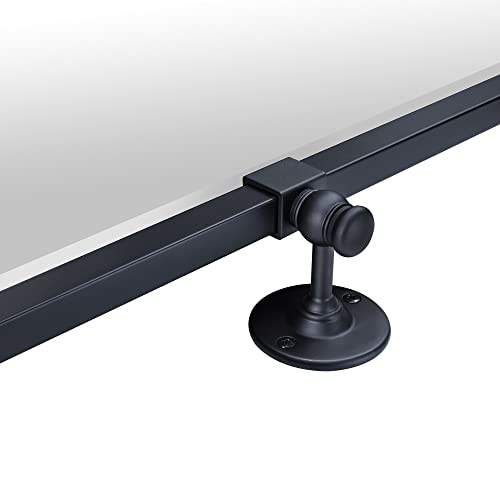 Image of TEHOME 20x30'' Pivot Tilting Bathroom Vanty Mirror Rectangle Black Metal Framed Beveled Wall Mirror