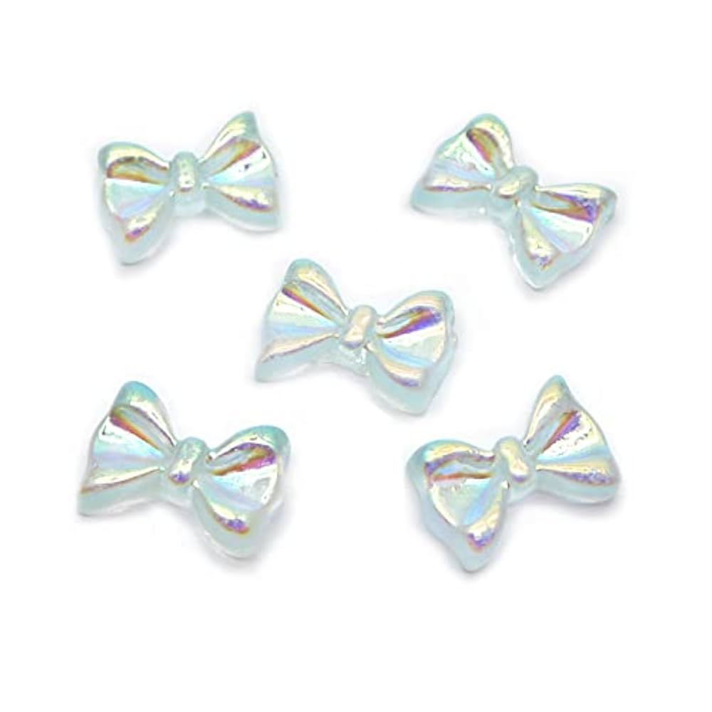 水色 リボン ネイルパーツ 12個 Amazon | ネイル パーツ 5 クリア オーロラ リボン 5個入り (7