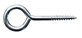 Öse mit Schraube aus verzinktem Eisen. Maße L x B x T x T.