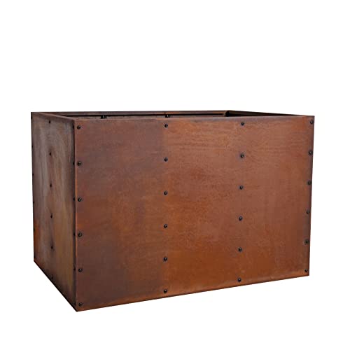 ESTEXO Hochbeet Pflanzkasten Edelrost Blumenkasten Pflanzbeet Blumenbeet Beet Stahl Pflanzkübel Blumenkübel Gartenbeet (120x80x80 cm)