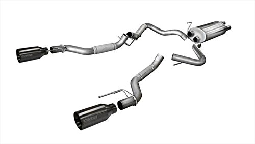 3.0IN Cat-Back Single 5.0IN Tips (14397) Sport Sound Level | 2017-2020 Ford F-150 EcoBoost Raptor 3.5T Gunmetal PVD