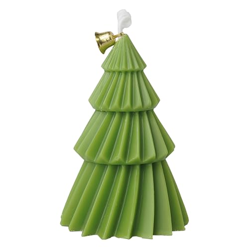 Wezalget Árbol de Navidad – Vela perfumada de cera con forma de árbol de Navidad | Decoración natural para la casa, centro de mesa para salón, estudio, dormitorio, comedor, iglesia