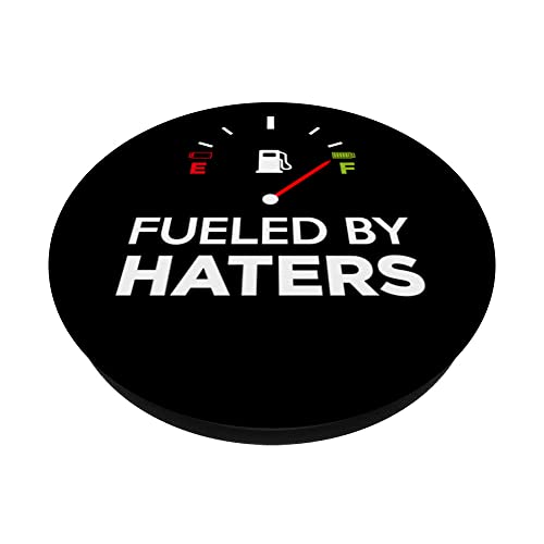 Fuel level tuning car mechanic mechatronics Tanked by Haters PopSockets Swappable PopGrip, Black - Image 2