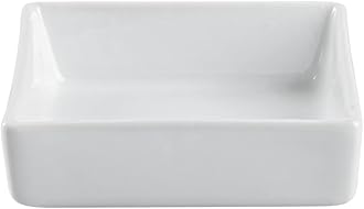 Restaurantware Mini Porcelain Dishes Pack of 10 Porcelain Sauce Dishes 2.6 Inch Appetizer Serving Dish, Chip-Resistant, Microwave, Oven, Freezer, Dishwasher Friendly, Spill-Preventing for Appetizers