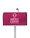 Magnetic Mailbox Cover Breast Cancer Awareness Month Pink Ribbons Standard Size Removable Post Letter Box Cover Waterproof Garden Yard Outdoor Decoration
