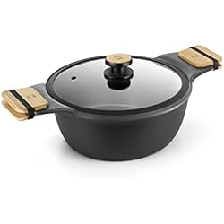 Cacerolas Eterna Bra Market - Cacerola alta 24 cm, Aluminio Fundido con Antiadherente, sin PFOA, Apta para todo tipo de cocinas incluida Inducción