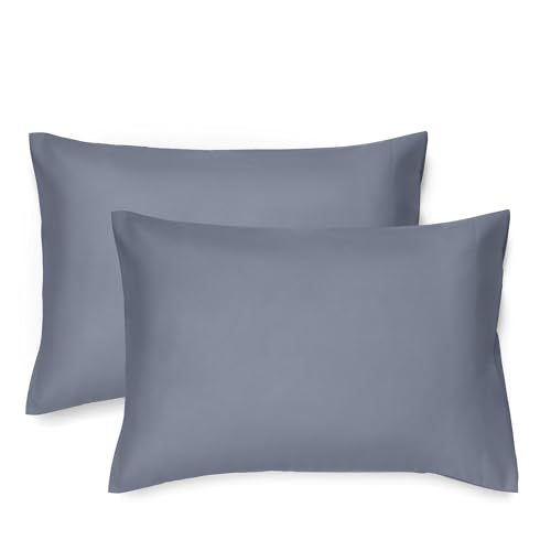 Image of EXQ Home Toddler Pillowcases 13x18 Travel Pillow Case Set of 2, Small Pillow Case Fits Baby Pillow Sized 12x16, 13x18, Kids Pillowcases 2 Pack Machine Washable with Envelope Closure (Blue Grey)