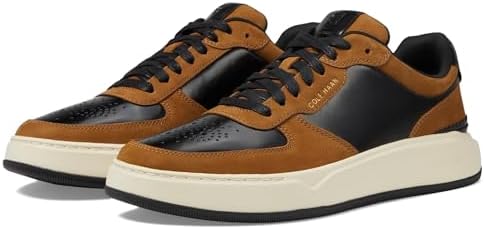 Cole Haan Men's Grandpro Crossover Sneaker, Black Golden Toffee/Ivory, 10 | Image 3
