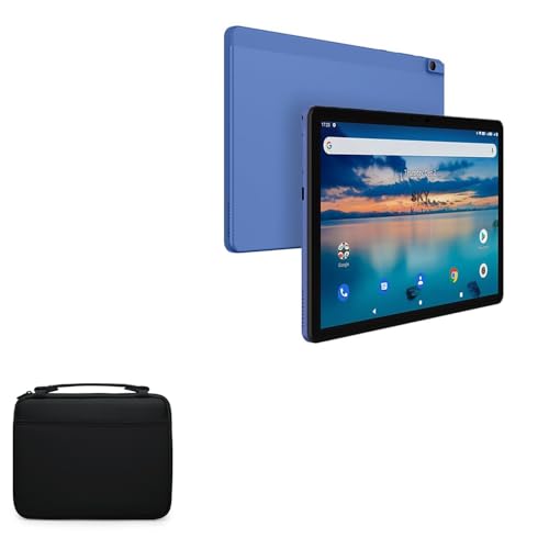 BoxWave Case Compatible with Sky Devices Elite T10 - Hard Shell Briefcase, Slim Messenger Bag Briefcase Cover Side Pockets - Jet Black - Main Image