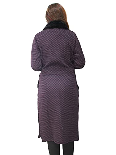 Image of Matelco Women's Wool Straight Kurti for Winters (Ad04Caz45 Black Parent).