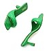 RYNKOMA Women's Leather One Band Square Open Toe Stiletto Slide Sandals Fashion Slip-On Sexy Kitten Heel Mule Sandals Wedding Party Evening Prom Dance Backless Dress Slipper Pump Shoes (Green,7)