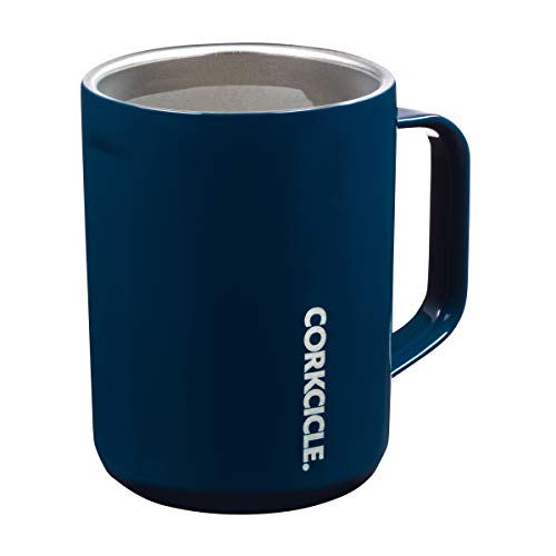 Corkcicle Coffee Mug, Insulated Travel Coffee Cup With Lid, Stainless Steel, Spill Proof For Coffee, Tea, And Hot Cocoa, Gloss Navy, 16 Oz #TOP11