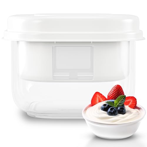 Ultimate Yogurt Strainer - Make Delicious, High Protein, Greek Yogurt - 70% Less Sugar & Lactose - Fine Mesh Nylon Greek Yogurt Maker - 100% BPA-Free & Dishwasher Safe with Large 2.3 Quart Capacity