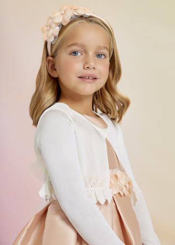 Abel & Lula Knitted Cardigan for Girls Natural4