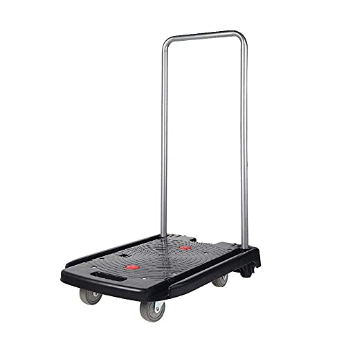 JKSVTF Carro de plástico con cuerpo de acero para exteriores, carro plano para equipaje doméstico, pequeño camión