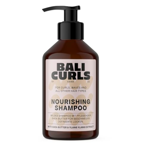BALI CURLS Nourishing Shampoo – Nährendes Haarshampoo – Hochwertiges Shampoo für Naturlocken – Veganes Haarwaschmittel für geschmeidiges, gesundes Haar – 250ml