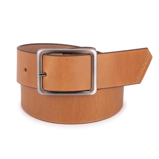 Cinto Casual com Fivela Quadrada Ajustável Couro Legítimo (MARROM CLARO, G)