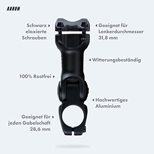 Höhenverstellbarer Lenker-Vorbau AARON Flex für Fahrräder