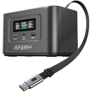 AFERIY 31000mAh Power Bank Station,100W PD3.0 Laptop Portable Charger, 145W Total Fast Charging,LiFePO4 Battery Pack 3000+ Cycles for MacBook Pro/Air/ipad/iPhone 17/16/Samsung S24/Dell/HP an