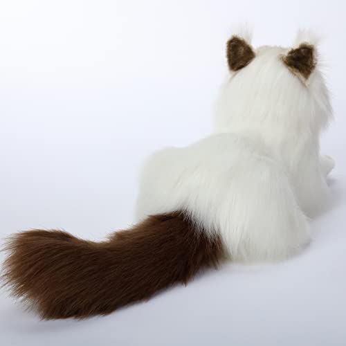Image of CU-MATE 20 inch Adorable Stuffed Animals Cat -Handmade Plush Soft Cat -Present Gift for Boys /Girls (Brown and White Ragdoll Cat)
