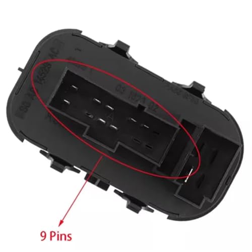 Bouton de lève-vitre pour Ford Focus 1998-2005 - Commande principale de remplacement noire