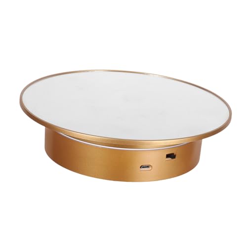 Cabilock Electric Rotating Display Stand for Jewelry Live Streaming Photography Small Turntable Base for Product Showcasing Portable Stable Electric Rotating Platform