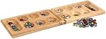 Pressman 4426-06 Mancala - Real Wood Folding Set, with Multicolor Stones | 1 pack | Family Classics Mancala