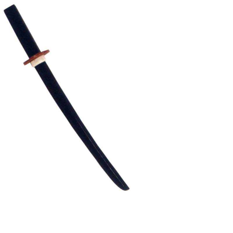 Shoto schwarz Eiche mit Tsuba Bokken klein kurz 55 cm Japanisches Holzschwert Samurai Schwert Holz Kurzschwert