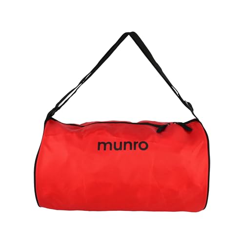 Image of MUNRO FIT PRO Lightweight Bag (RED) Gym, Unisex, Shoulder Bags for Men and Women, Fitness, Sports, Travel,Sports Kit,Duffle, Adventure Bag.