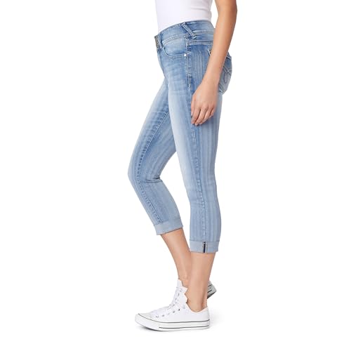 WallFlower Jeans for Women Ultra Crop 23.5” Inseam Mid-Rise Insta Soft Denim, Juniors Jeans, Vienna, 11 by WallFlower - Used condition - Image 3